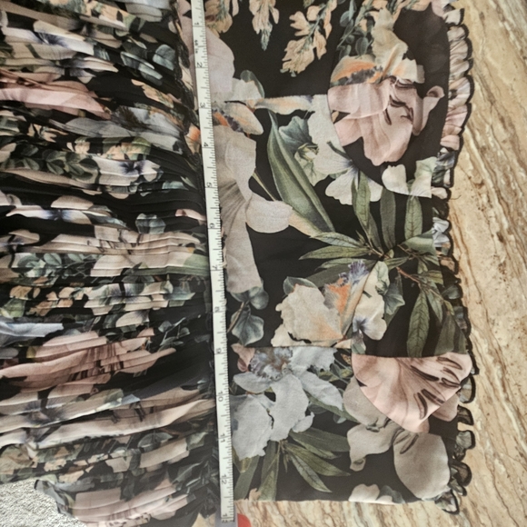 Vici Strapless Floral Black Dress - Picture 7 of 8